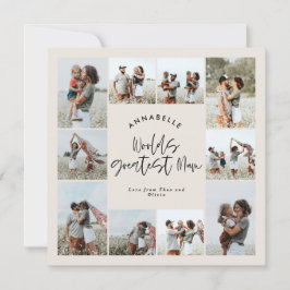 Mum creme elegante moderne minimale Foto Collage Einladung