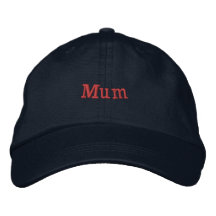 Mum Custom Classic Cap Copper Text Navy Mutter Hat