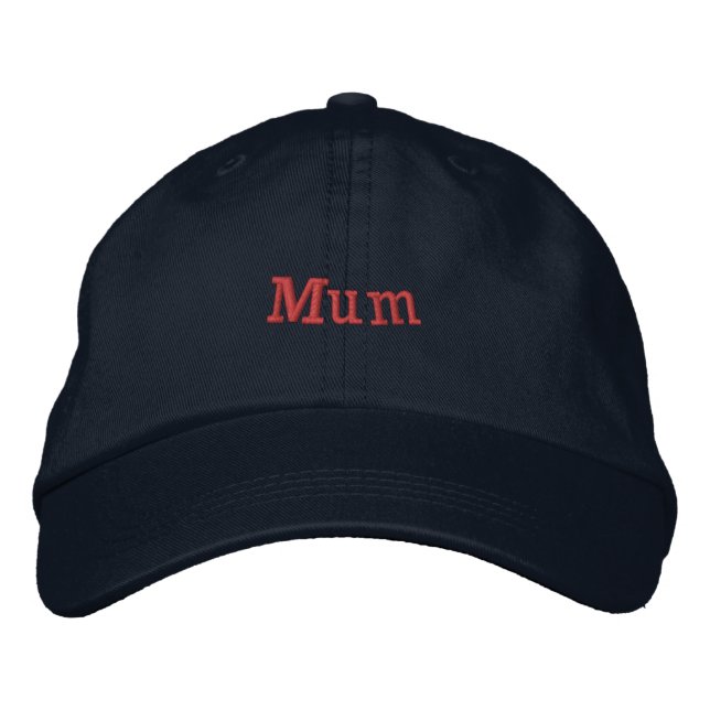 Mum Custom Classic Cap Kupfer Text Navy Mutter Hut (Vorderseite)