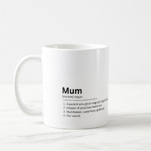 Mum Definition benutzerdefiniertes Foto Geschenk f Kaffeetasse