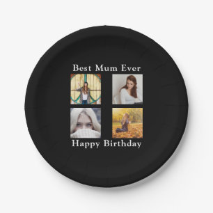 Mum Foto Template Beste Mutter Geburtstagsinagramm Pappteller