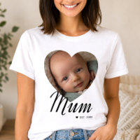 Mum hat Skript Herz Foto Weiß eingerichtet