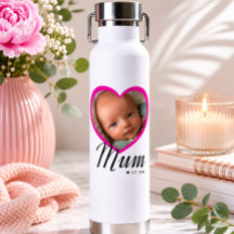 Mum hat Skript Pink Herz Foto Weiß eingerichtet