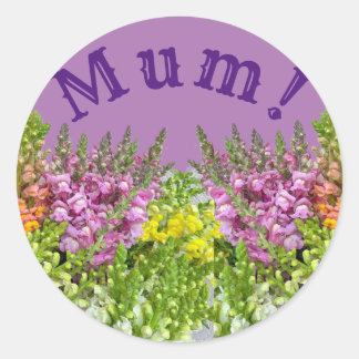 MUM! Karte Runder Aufkleber
