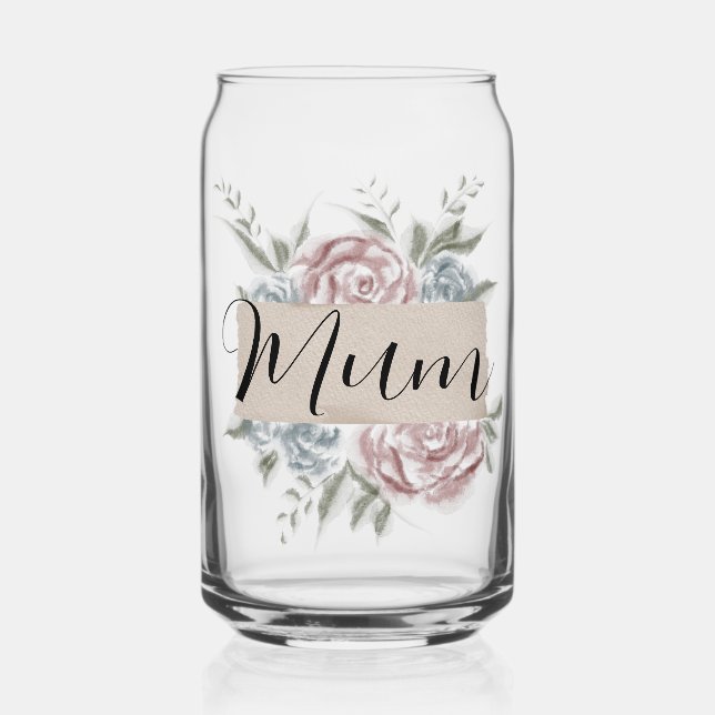 Mum - Latte Glas - Muttergeschenk - anpassen (Vorderseite)
