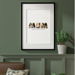 Mum multi-Foto beste elegante einfache Typografie Poster