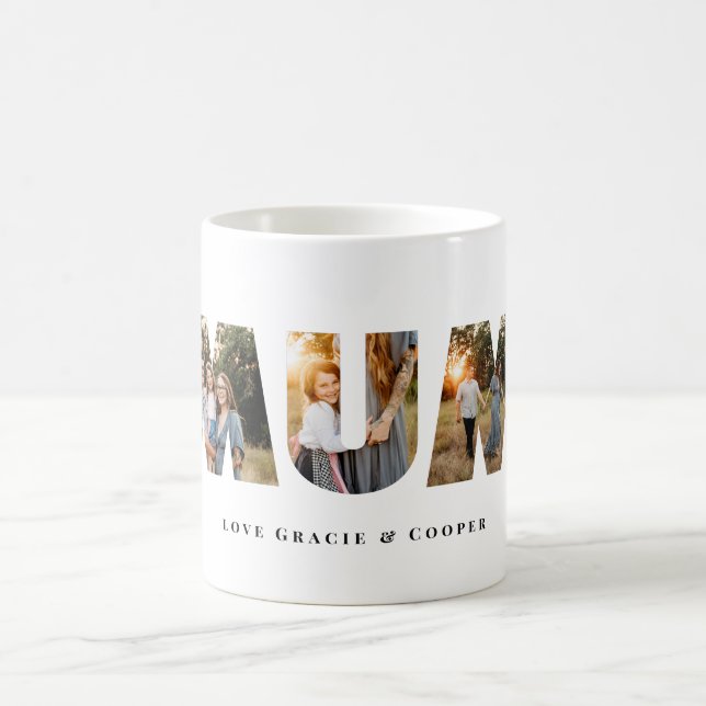 Mum multi-Foto moderne elegante Mütter Tag Kaffeetasse (Mittel)