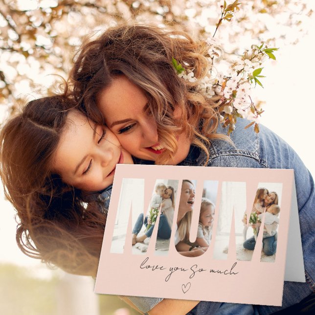 MUM Photo Collage Card – Custom Message Dankeskarte (Von Creator hochgeladen)