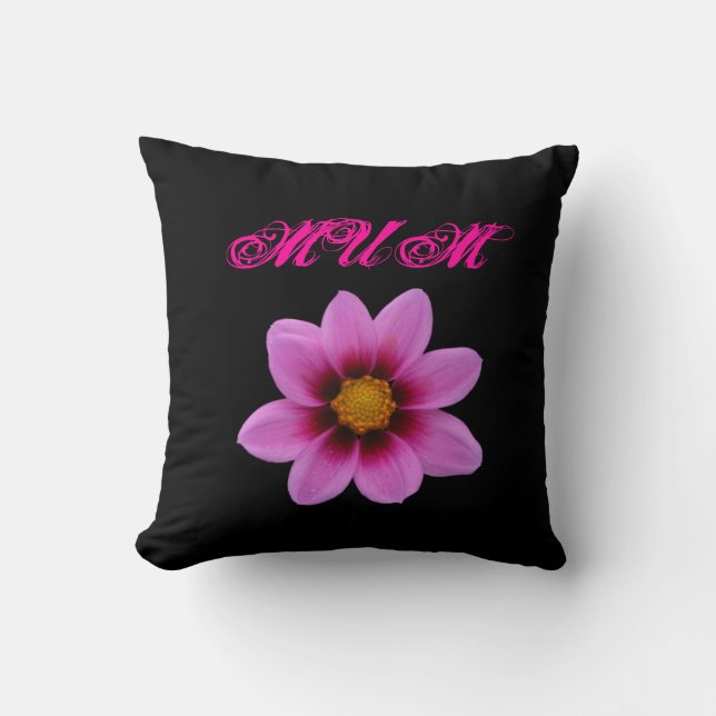 Mum Pink Floral Kissen (Vorderseite)