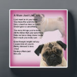 Mum Poem Plaque -    PugDesign Fotoplatte<br><div class="desc">Ein tolles Geschenk für eine Mama,  die Mops-Hunde mag.</div>