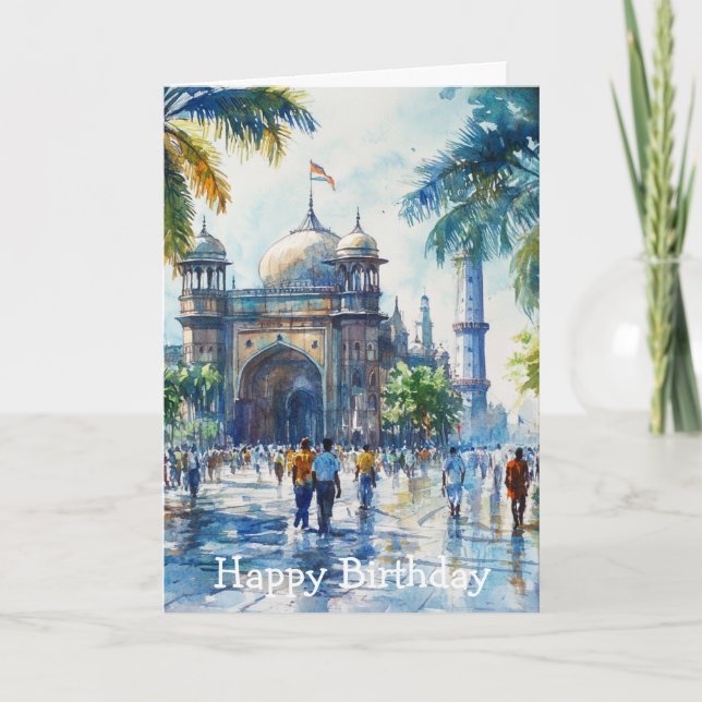 Mumbai in India Karte (Vorderseite)