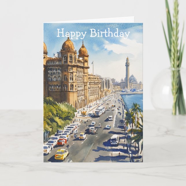 Mumbai in India Karte (Vorderseite)