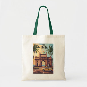 Mumbai India Gateway India Illustration Travel Tragetasche