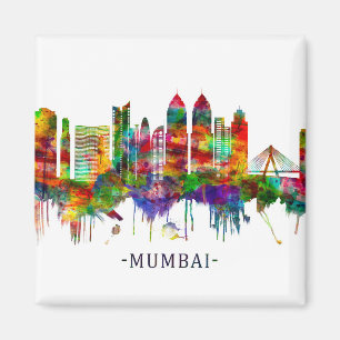 Mumbai India Skyline Magnet