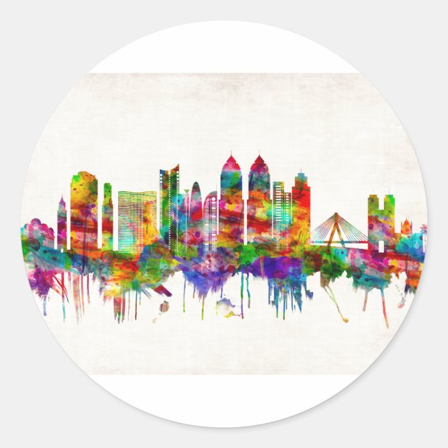 Mumbai India Skyline Runder Aufkleber (Vorderseite)