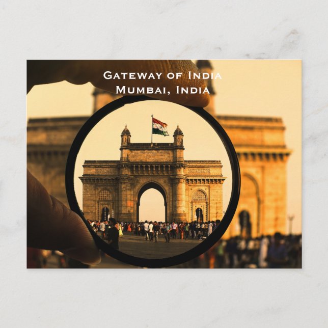 Mumbai India Vintage Tourism Travel Add Postkarte (Vorderseite)