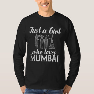 Mumbai Indien Stadt Skyline Karte Reise T-Shirt