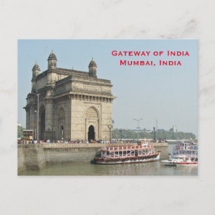 Mumbai Indien Vintage Tourismus Reise Hinzufügen Postkarte
