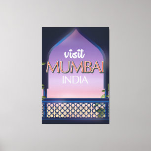 Mumbai Indien Vintages Reiseplakat Leinwanddruck