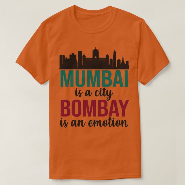 Mumbai ist eine Stadt in Bombay und ist eine Emoti T-Shirt (Design vorne)