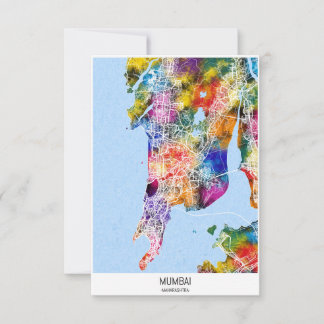 Mumbai Maharashtra City Map Dankeskarte
