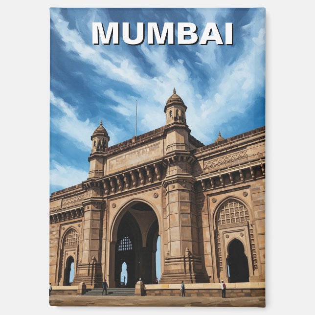 Mumbai-Reiseandenken Magnet (Vorderseite)