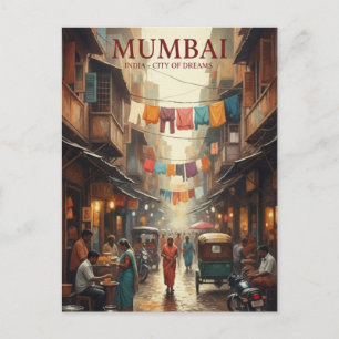 Mumbai-Reiseandenken Postkarte