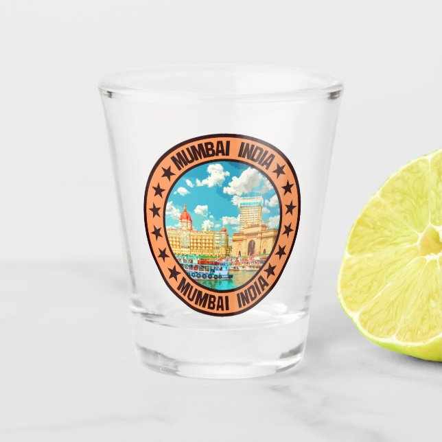 Mumbai Schnapsglas (Vorderseite)