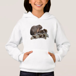 Mumie Capybara mit Säuglingen, Kinder Hoodie