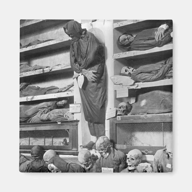 Mumien in den Katakomben von Palermo, Italien Magnet (Vorne)