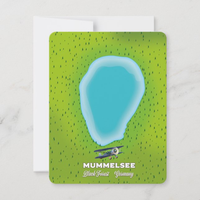 Mummelsee Schwarzwald Deutschland Karte. (Vorderseite)