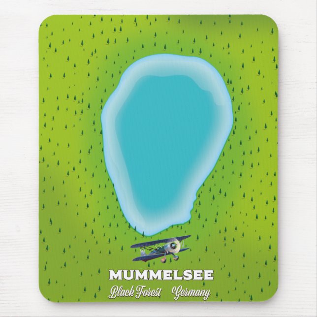 Mummelsee Schwarzwald Deutschland Karte. Mousepad (Vorne)