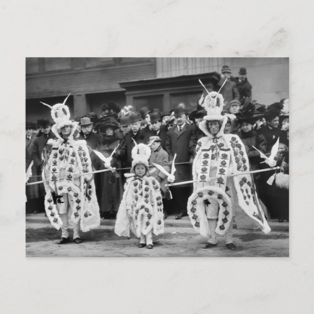 Mummers Parade, New Years Day, 1909 Postkarte (Vorderseite)