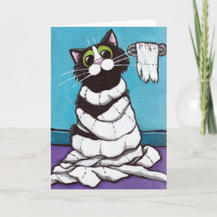 Mummified Cat Card Karte