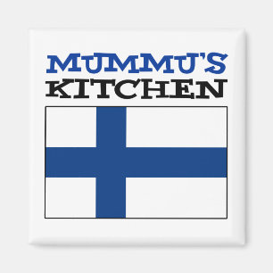 Mummu-Küche mit Flagge Finnlands Magnet