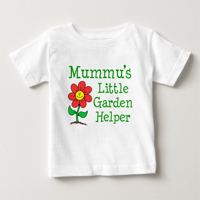 Mummus kleiner Gartenhelfer Baby T-shirt (Vorderseite)