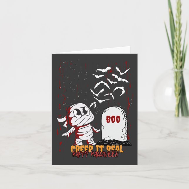 Mummy at Grave Boo Halloween (Vorderseite)