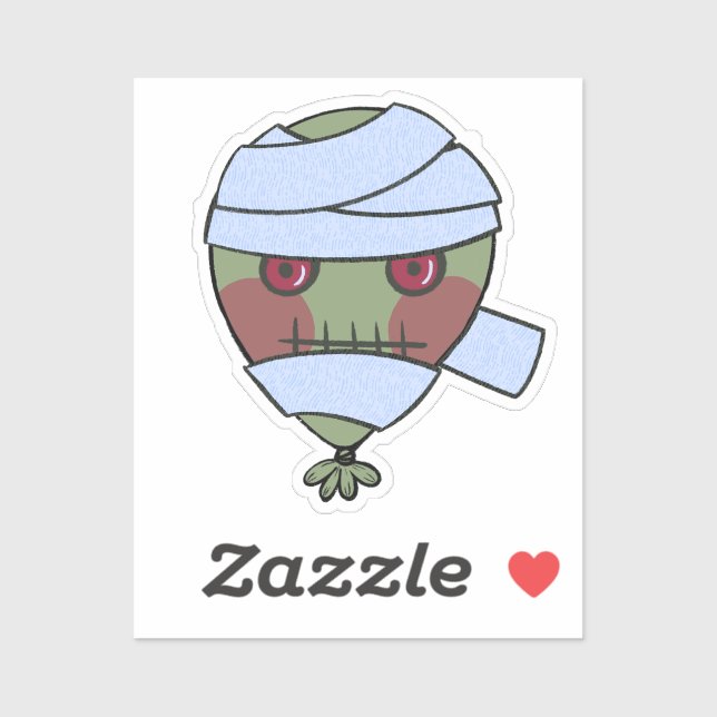 Mummy Balloon Sticker (Blatt)