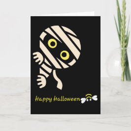 Mummy Bee „Frohes Halloween“-Karte (innen leer) Karte