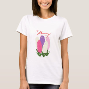 Mummy-Blumendesign/süße Mutterschaftstags-Blument- T-Shirt