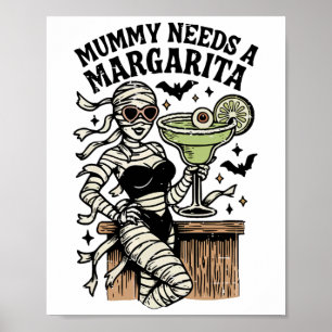 Mummy braucht eine Margarita Summer Girly Summerwe Poster