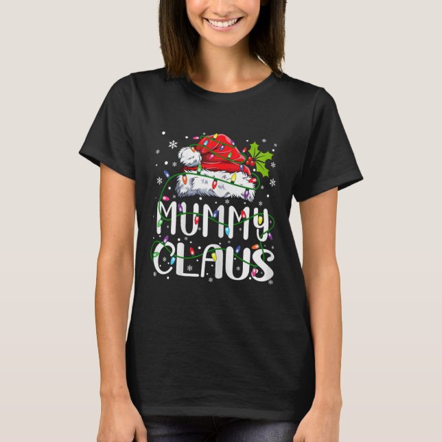 Mummy Claus Weihnachts-Weihnachtsmannmütze passt F T-Shirt (Vorderseite)