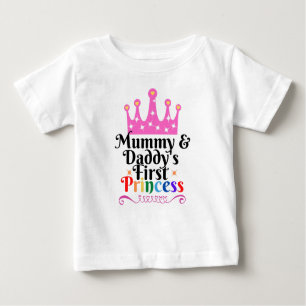 Mummy & Daddy's First Princess Baby T-Shirt 6 Mete