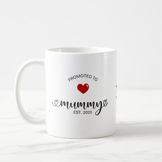 Mummy Established Zur Mom Befördert Kaffeetasse (Links)