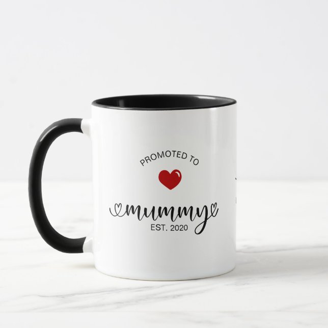 Mummy Established Zur Mom Befördert Tasse (Links)