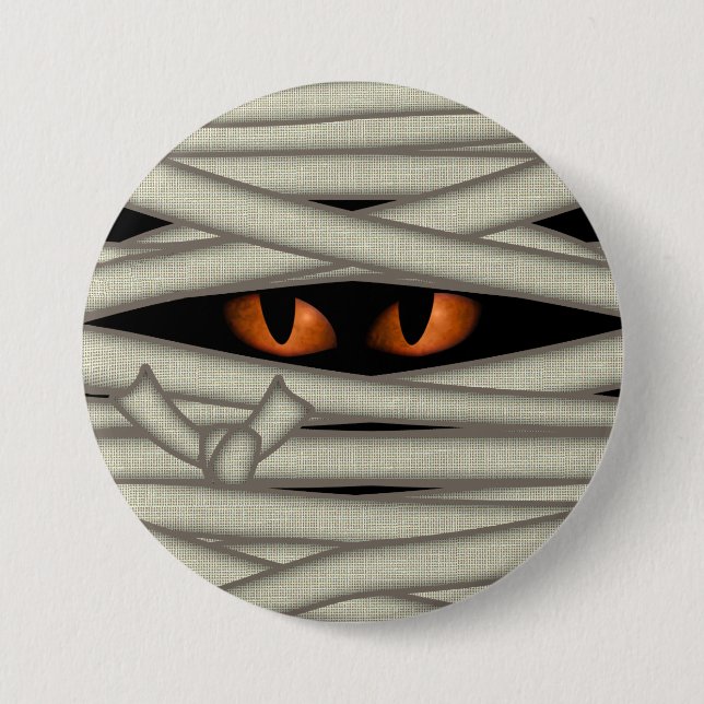 Mummy Eyes Orange ID685 Button (Vorderseite)