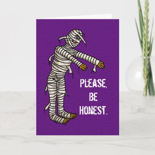 Mummy Funny Halloween Card - Passen Sie sie an! Karte (Vorderseite)