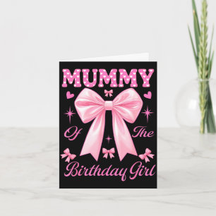 Mummy Geburtstagsmädchen passendes kokettes rosa S Karte