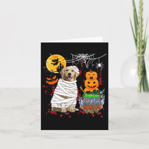 Mummy Golden Retriever Hund Halloween Hund Gruseli Karte