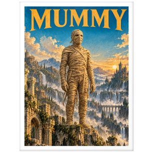 Mummy, Gothic Fantasy Monster Postkarte